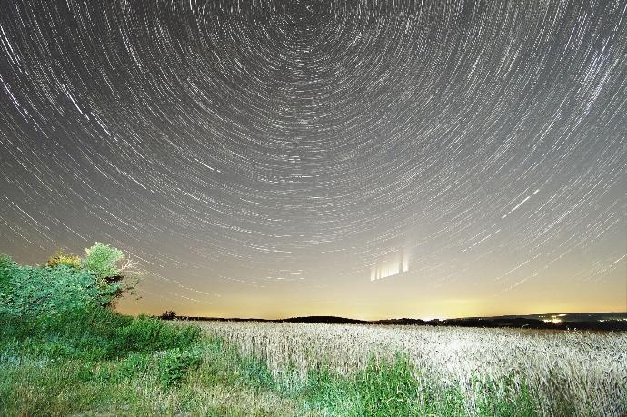 Sternspuren am Nordhimmel